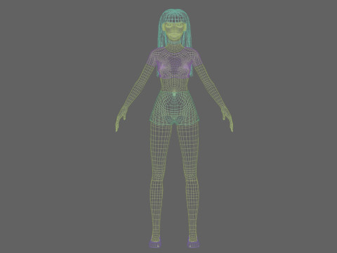 Pretty teen Woman V27397 Modèle 3D