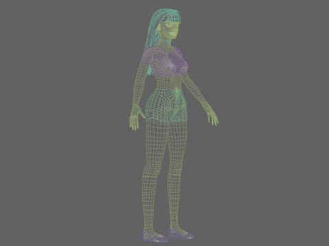 Pretty teen Woman V27397 Modèle 3D