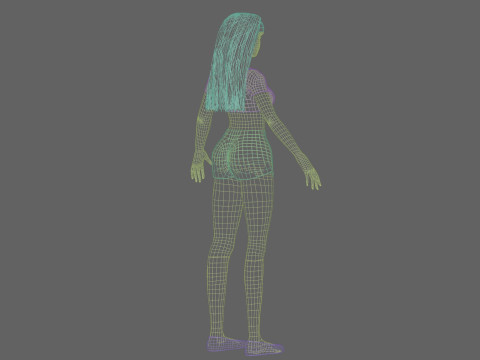 Pretty teen Woman V27397 Modèle 3D