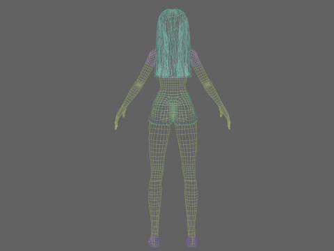 Pretty teen Woman V27397 Modèle 3D