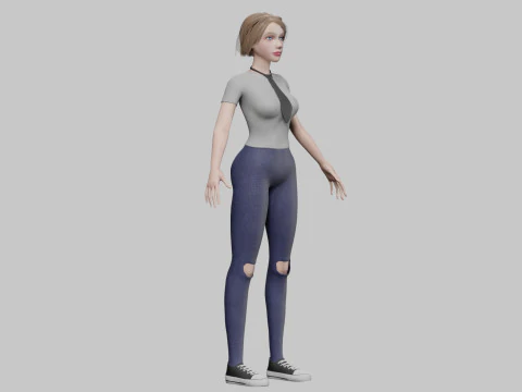 Standardowa podstawowa damska V31436 Model 3D