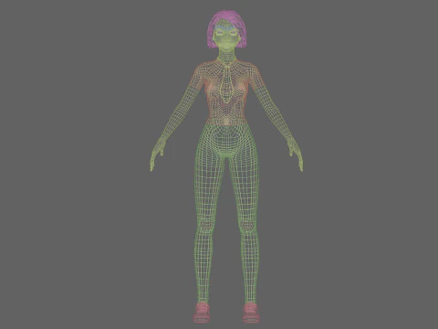 Standardowa podstawowa damska V31436 Model 3D