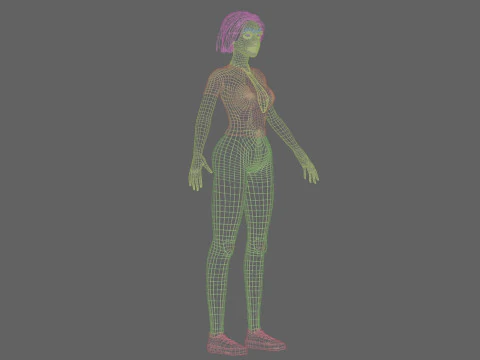 Standardowa podstawowa damska V31436 Model 3D