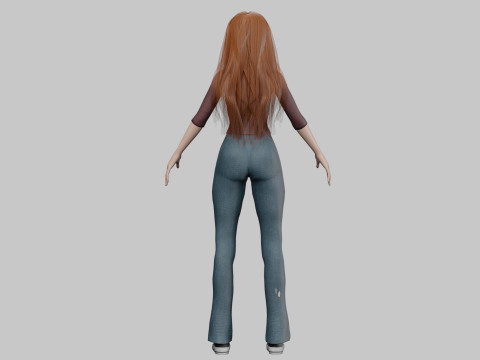 Standard cute Woman V33983 3D Model