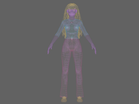 Standard cute Woman V33983 3D Model