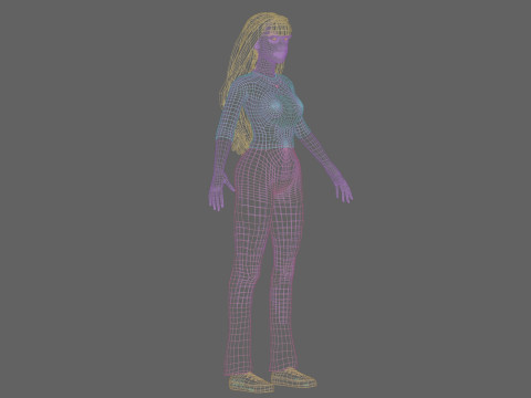 Standard cute Woman V33983 3D Model