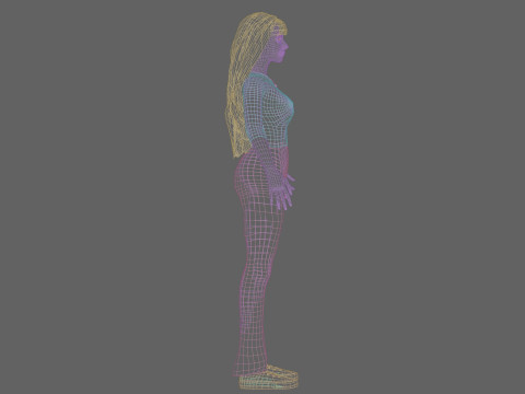 Standard cute Woman V33983 3D Model