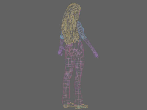 Standard cute Woman V33983 3D Model