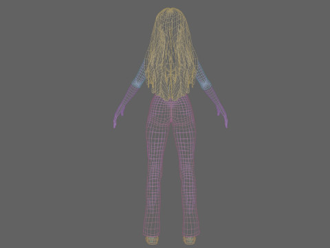 Standard cute Woman V33983 3D Model