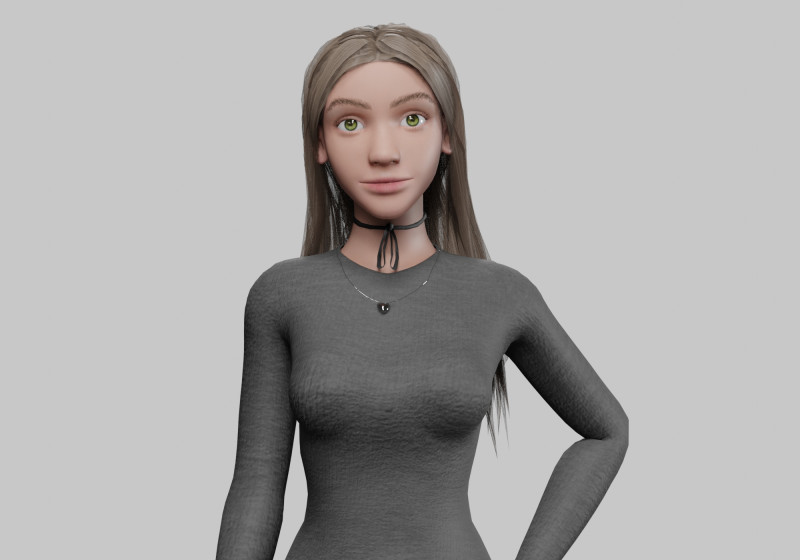 Teen Pretty Woman V29437 3D Model .c4d .max .obj .3ds .fbx .stl .blend 