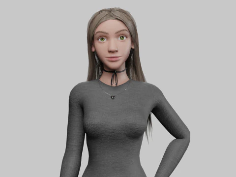 少女漂亮女人 V29437 3D 模型