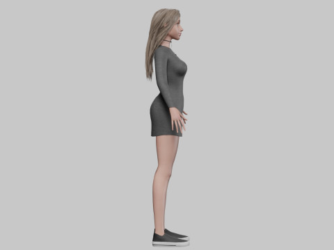 Teen Pretty Woman V29437 3D Model