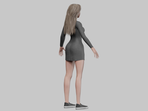 Teen Pretty Woman V29437 3D Model