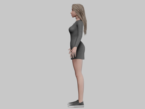 Teen Pretty Woman V29437 3D Model