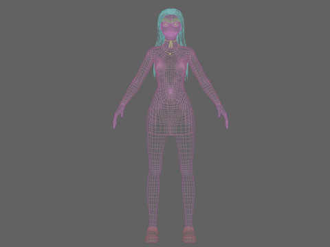Teen Pretty Woman V29437 3D Model