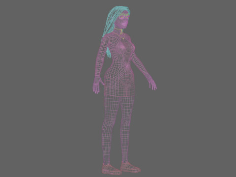 Teen Pretty Woman V29437 3D Model