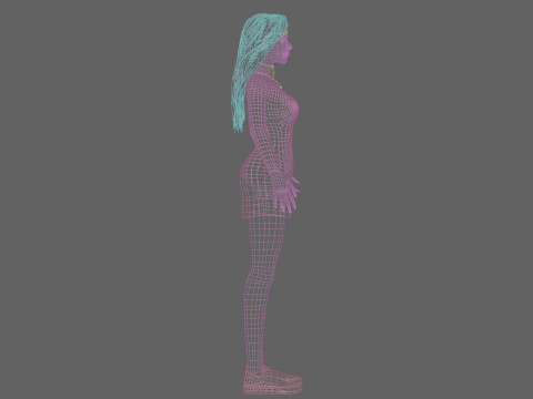 Teen Pretty Woman V29437 3D Model