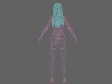 Teen Pretty Woman V29437 3D Model