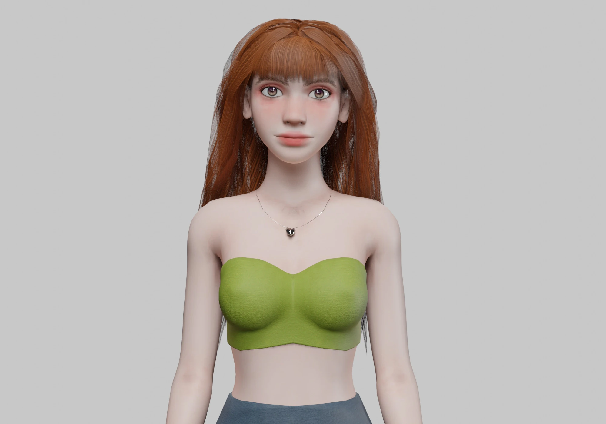 Young cute Woman V30467 3D Model .c4d .max .obj .3ds .fbx .stl .blend 