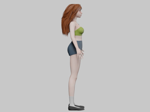 Young cute Woman V30467 3D मॉडल
