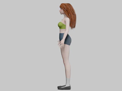 Young cute Woman V30467 3D Model