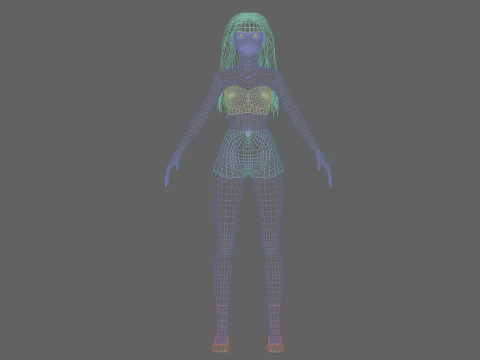 Young cute Woman V30467 3D Model