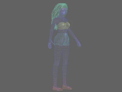 Young cute Woman V30467 3D Model