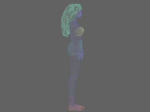 Young cute Woman V30467 3D Model