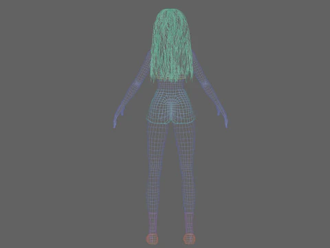 Young cute Woman V30467 3D Model