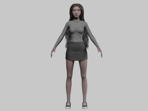 Young Pretty Woman V37144 3D Model