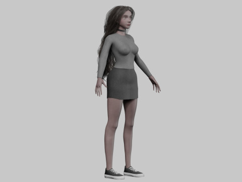 Young Pretty Woman V37144 3D Model