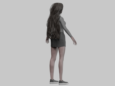 Young Pretty Woman V37144 3D Model