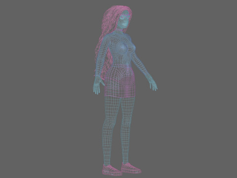 Young Pretty Woman V37144 3D Model