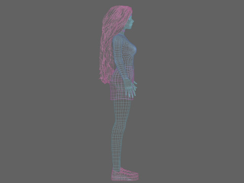 Young Pretty Woman V37144 3D Model
