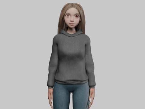 Basic Beautiful woman V36399 3D Model