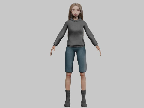 Basic Beautiful woman V36399 3D Model