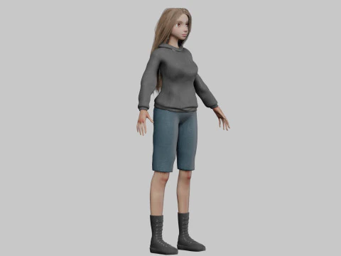 Basic Beautiful woman V36399 3D Model