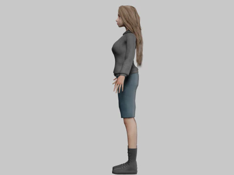 Basic Beautiful woman V36399 3D Model