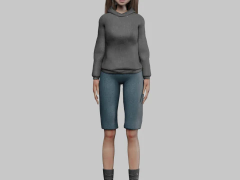 Basic Beautiful woman V36399 3D Model