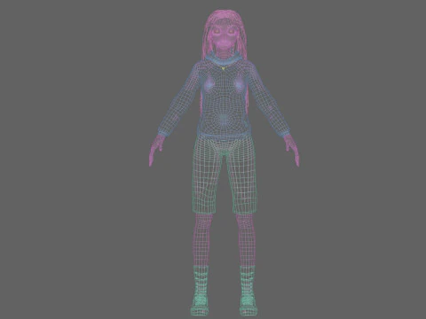 Basic Beautiful woman V36399 3D Model