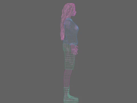 Basic Beautiful woman V36399 3D Model