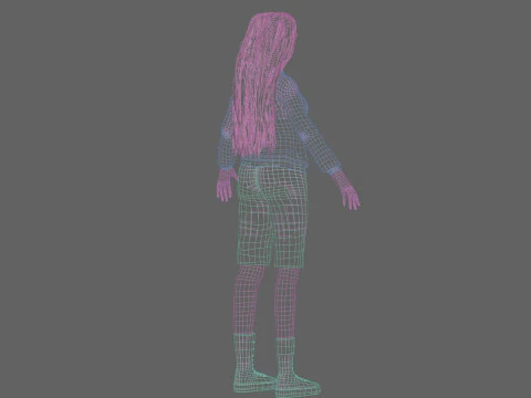 Basic Beautiful woman V36399 3D Model
