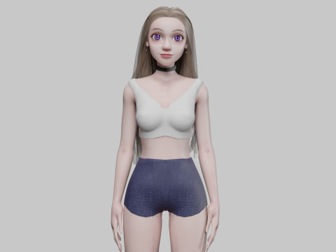 Basic classic woman V33993 3D Model