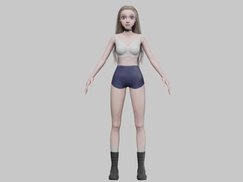Basic classic woman V33993 3D Model