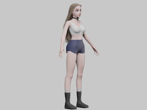 Basic classic woman V33993 3D Model