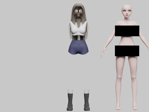 Basic classic woman V33993 3D Model