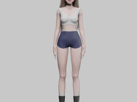 Basic classic woman V33993 3D Model