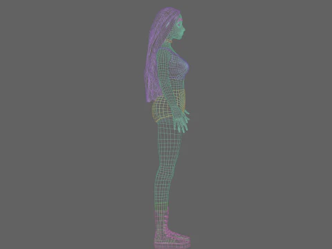 Basic classic woman V33993 3D Model