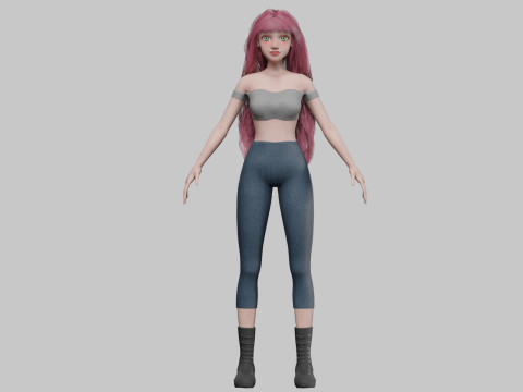 Basic cool woman V39283 3D Модель