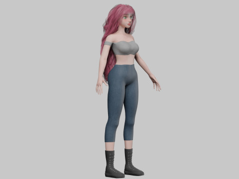 Basic cool woman V39283 3D Модель